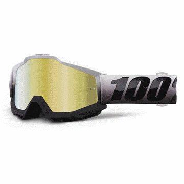 100 % Accuri  brille Invaders sort/Hvid - mirror Gold lens